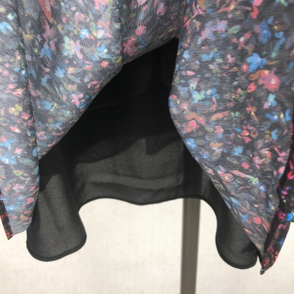 Parker NWT $398 Women's Medium Long Sleeve Ruffle Mini Ditsy Floral Shirt Dress - Picture 8 of 12